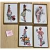 Image 1 : Group of 5 Cards Pretty Ladies By Pepin Postcards