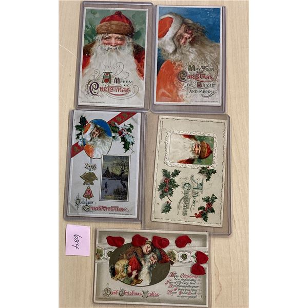 5 Santa Winsch Publishing Christmas Holiday Postcards