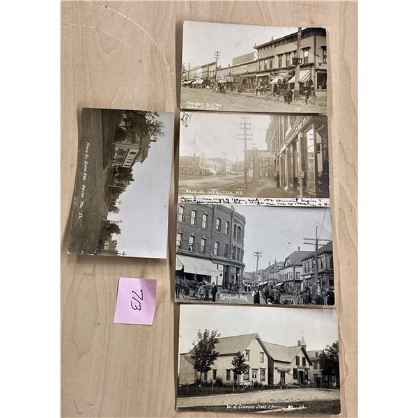 5 Maine Photo Street Scenes & Store Fronts Postcards