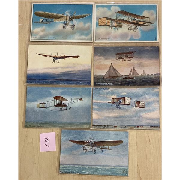 7 Tuck Aviation & Airplanes Greeting Postcards