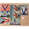 Image 1 : 7 Linen V For Victory Military Patriotic Postcards
