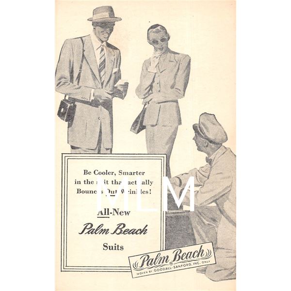 Palm Beach Suits Advertising for McElgunn's in Summit, New Jersey PC