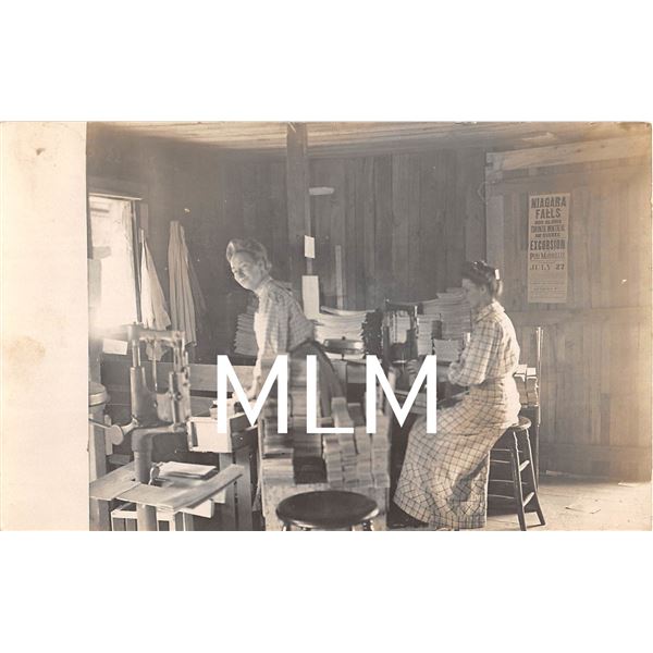 Ladies Working Factory Interior Photo Postcard