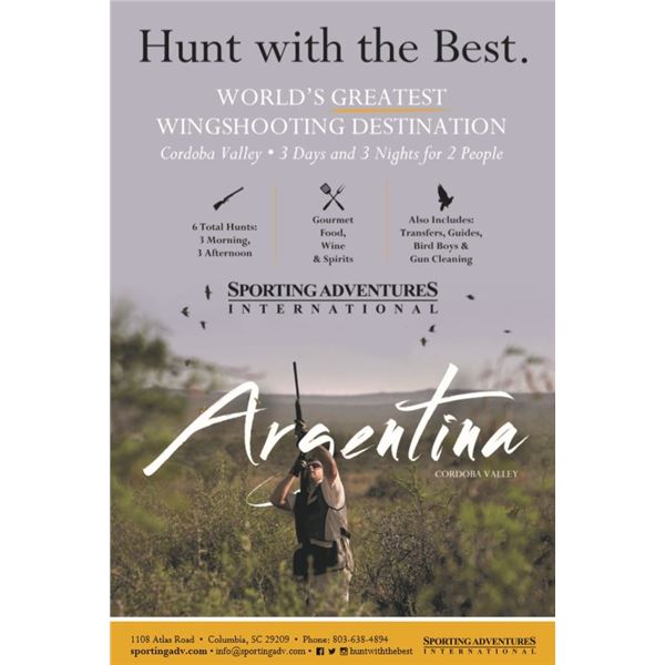 Cordoba Valley Dove Hunt for 2 Hunters