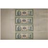Image 1 : 4-CIRCA 1954 REPUBLIC OF CHINA TAIWAN $1 BILLS