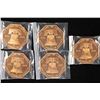 Image 1 : 5-ONE OZ. COPPER PIECES, 200 YEARS OF LIBERTY 1776