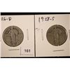 Image 1 : 2-SILVER STANDING LIBERTY QUARTER: 1916-D & 1928-S