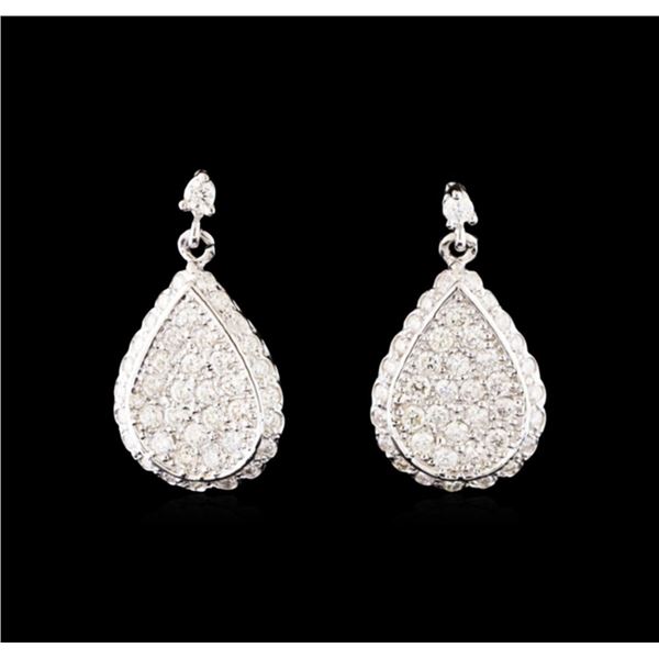 14KT White Gold 2.02 ctw Diamond Earrings