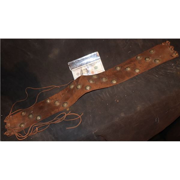 HERCULES XENA BROWN LEATHER STUDDED BELT SCREEN USED SUPER HERO