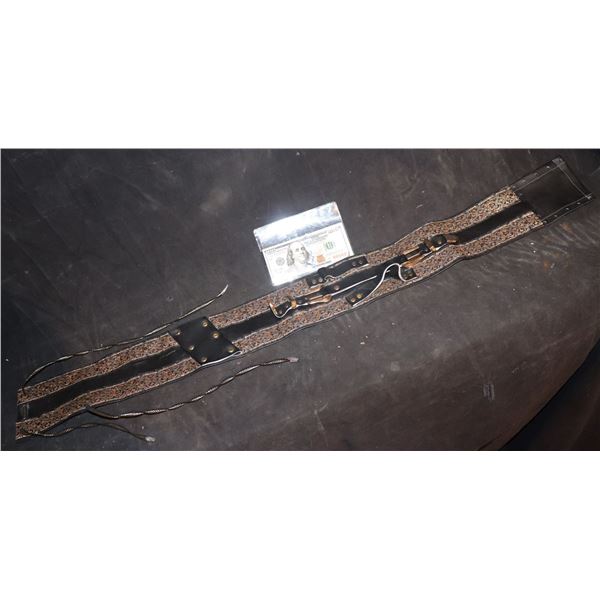 HERCULES XENA BLACK LEATHER STUDDED BELT SCREEN USED SUPER HERO