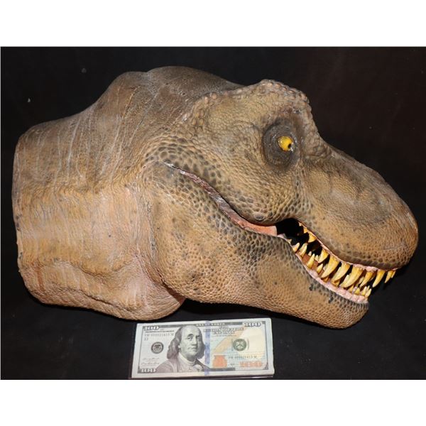 JURASSIC PARK THE LOST WORLD & JP III T-REX DINOSAUR HEAD PUPPET WITH CABLE 1/5 SCALE