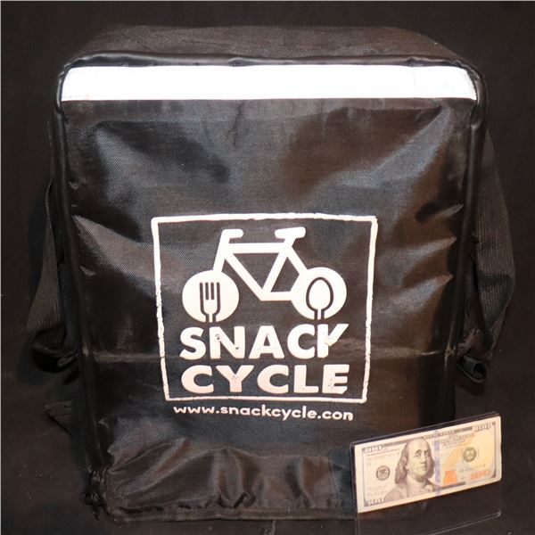 TOMB RAIDER LARA CROFT SNACK CYCLE BACK PACK WITH MENUES AND RECEIPTS
