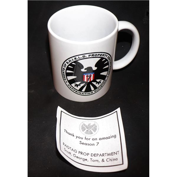 AGENTS OF S.H.I.E.L.D CAST AND CREW COFFEE MUG WITH PROVENANCE