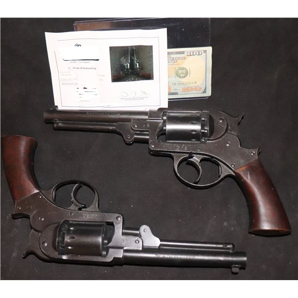 ABRAHAM LINCOLN VAMPIRE HUNTER WILL JOHNSON PAIR OF HOLSTER REVOLVERS