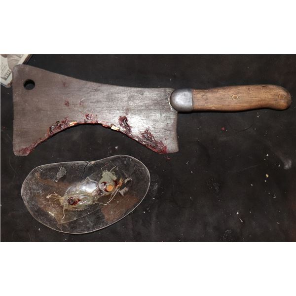AMERICAN HORROR STORY HOTEL BUTCHER CLEAVER RIG THAT KILLS KATHY BATES