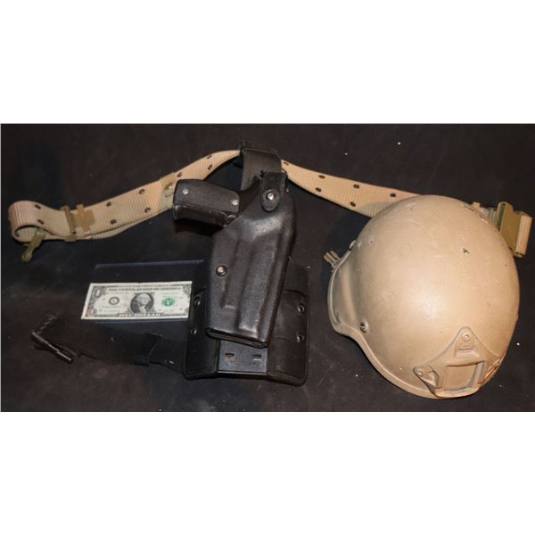 AMERICAN SNIPER SCREEN MATCHED DAUBER KEVIN LACZ HELMET BELT & HOLSTER WITH GUN SCREEN MATCHED