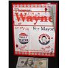 Image 1 : BATMAN JOKER PAIR OF THOMAS WAYNE POLITICAL BADGES ON NICE DISPLAY