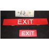 Image 1 : ZZ-CLEARANCE TENET SCREEN USED EXIT SIGNS FROM CRASHED PLANE