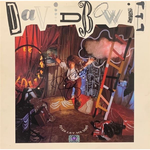 Signed David Bowie Never Let Me Down Album Cover