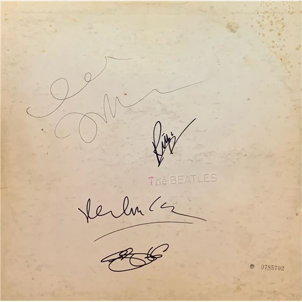 All 4 Beatles Signed The Beatles Album Cover (a.k.a. The White Album)