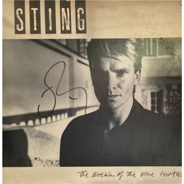 Signed Sting Dream Of The Blue Turtles Album Cover