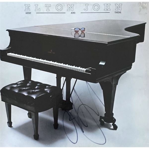 Signed Elton John Here And There Album Cover