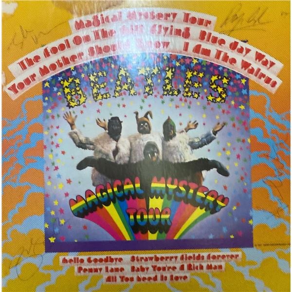 All 4 Beatles Signed Magical Mystery Tour Album Cover