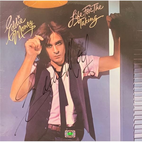 Signed Eddie Money Life For The Taking Album Cover