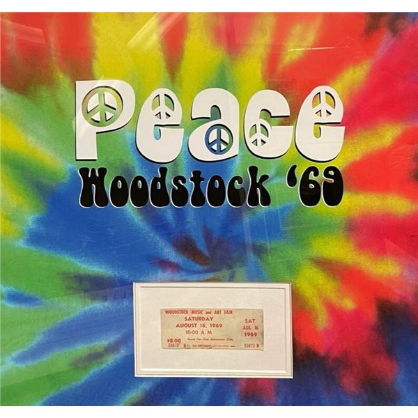 Original Framed Woodstock Ticket 1969