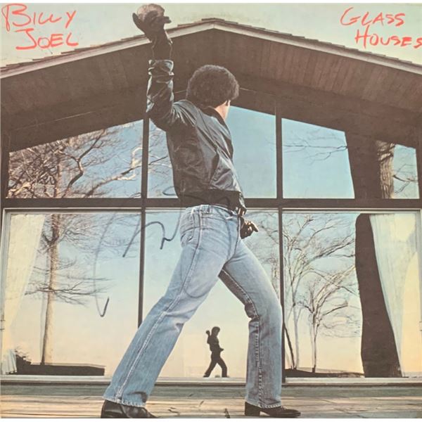 Signed Billy Joel Glass Houses Album Cover