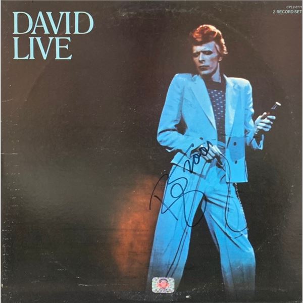 David Bowie Signed David Live Album Cover