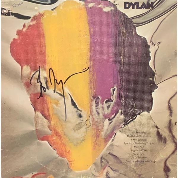 RARE Signed Bob Dylan 'Dylan' Album Cover