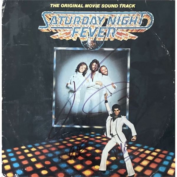 Bee Gees Signed Saturday Night Fever Movie Sounndtrack Album Cover