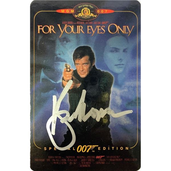 Autograph James Bond 007 Roger Moore Playing Card