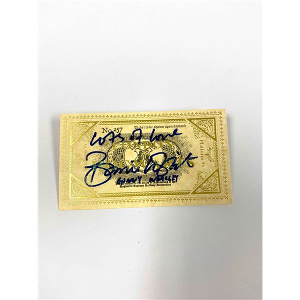 Autograph Signed Harry Potter Train Ticket Bonnie