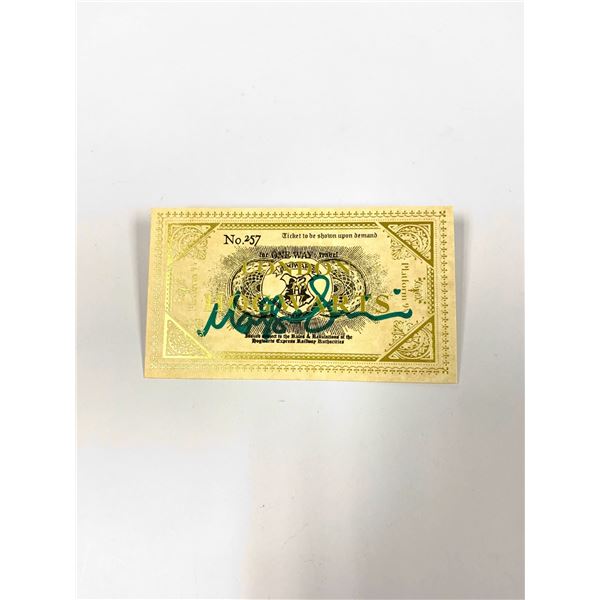 Autograph Signed Harry Potter Train Ticket Maggie