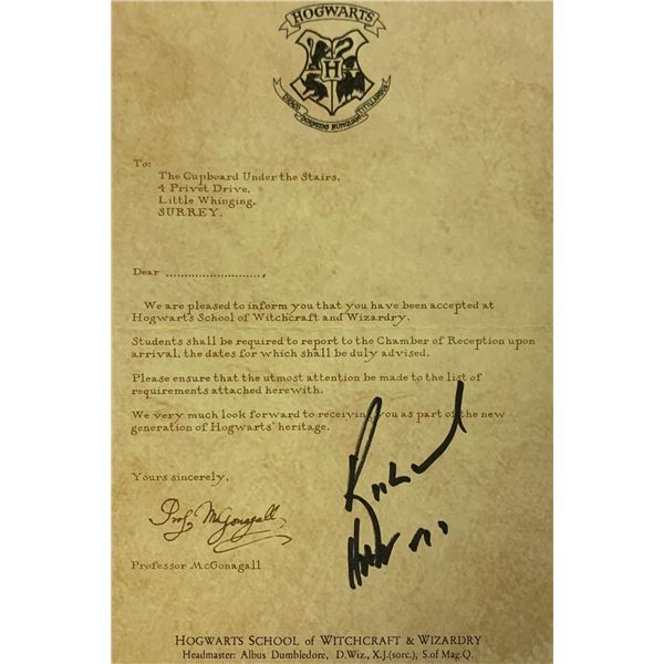 Autograph Harry Potter Richard Harris Letter