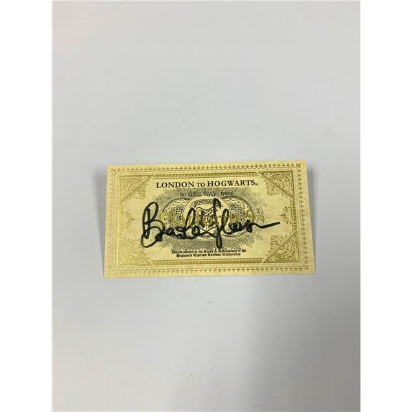 Autograph Signed Harry Potter Train Ticket Gleeson