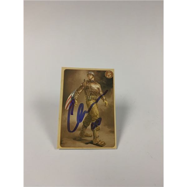 Autograph Avnegers SHIELD Card Chris Evans