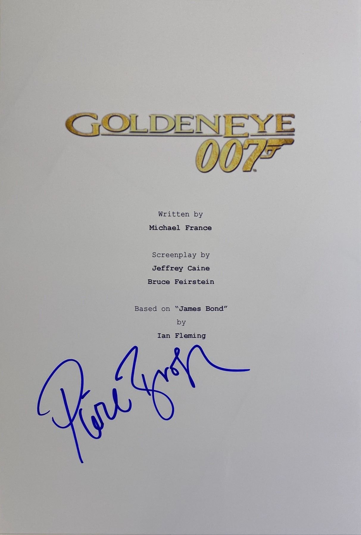 007 Script Autograph James Bond 007 Script Cover