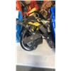 Image 2 : BIN OF SOLE GRIPPERS AND STRAP WITH SAFETY HARNESS AND BUCKET OF MINI AIRLINE OILERS