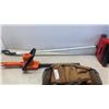 Image 2 : BLACK AND DECKER ELECTRIC HEDGER, VILEDA SWEEPER WITH LEATHER TOOLBAG AND PLANER