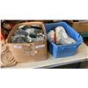 Image 1 : BOX AND BIN OF SOLAR LIGHTS, TOOLS AND PARTS