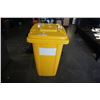 Image 2 : 240 LITRE YELLOW WASTE CAN WITH FLIP LID