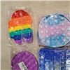 Image 2 : LOT OF NEW SETS OF FIDGIT BUBBLE POPPER SILICONE TOYS