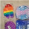 Image 2 : LOT OF NEW SETS OF FIDGIT BUBBLE POPPER SILICONE TOYS