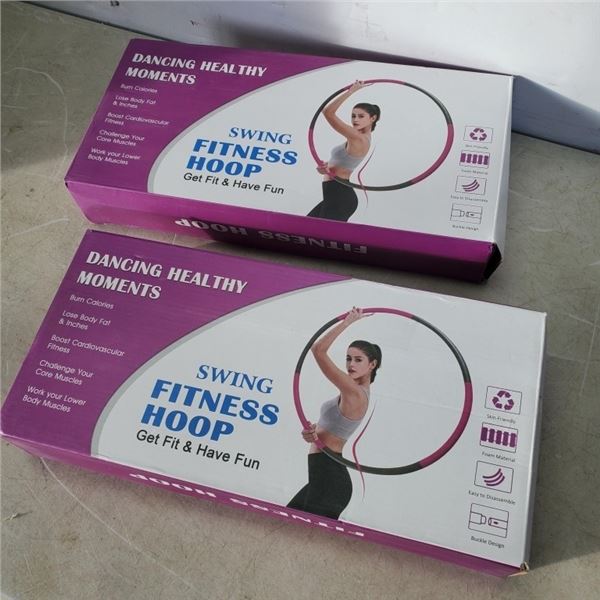 2 NEW COMFORT FOAM WRAPPED FITNESS  HOOPS RETAIL $160