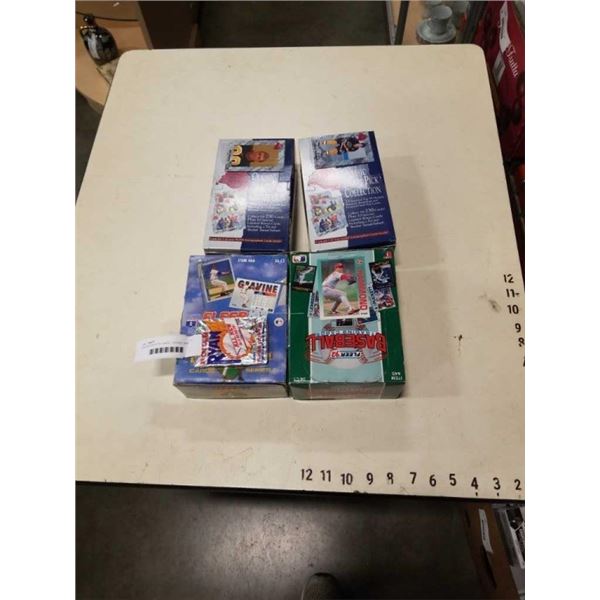 4 BOXES SPORTS CARDS - HOCKEY AND BASEBALL