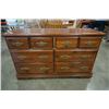 Image 1 : MAPLE 6 DRAWER DRESSER WITH BRASS HANDLES