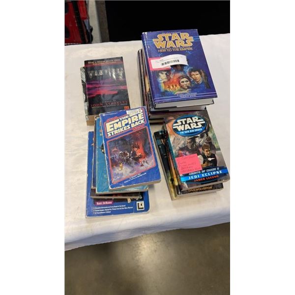 3 HARD COVER STAR WARS BOOKS, 3 BOOK SAGA BY TIMOTHY ZAHN, AND 10 SOFT COVER BOOKS - 8 STAR WARS, BA